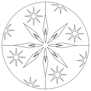 Página para Colorir Mandala Estrela de Natal