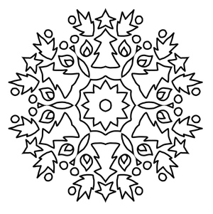 Desenho de Mandala Festiva para Adultos