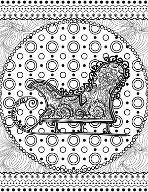 Página de Colorir Mandala de Natal Grátis