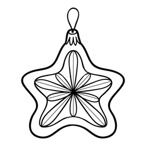 Página para Colorir Grátis de Estrela de Natal