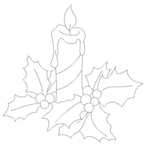 Página para Colorir Rastreando uma Vela de Natal Incrível