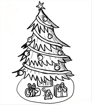Design de Árvore de Natal para Imprimir