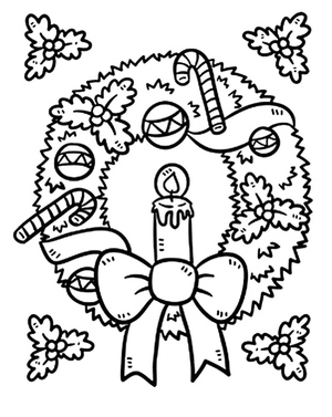 Guirlanda com Vela para o Natal
