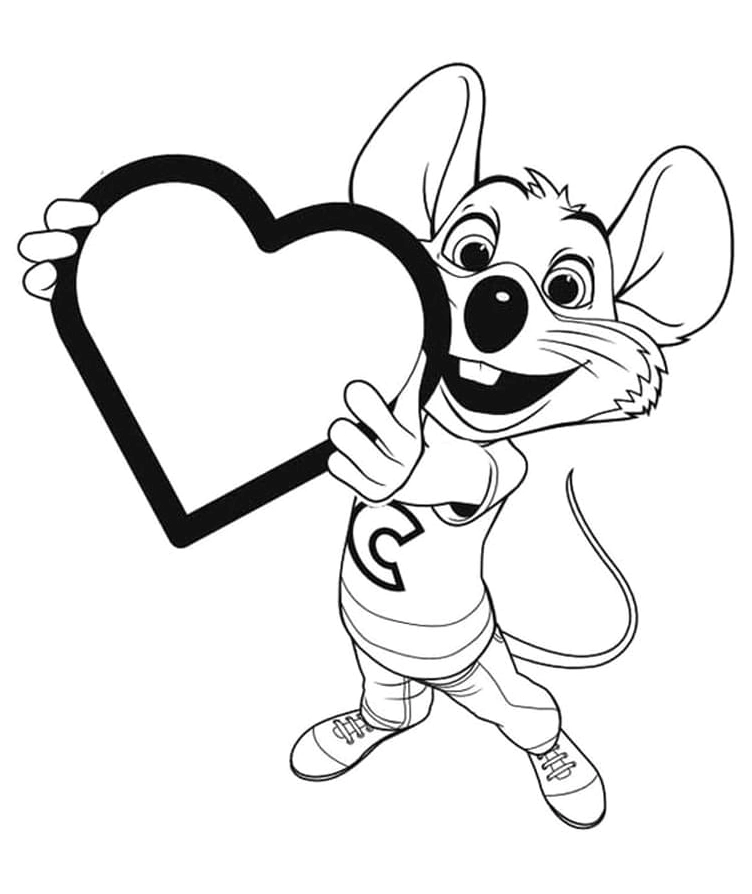 Chuck E. Cheese com Coração