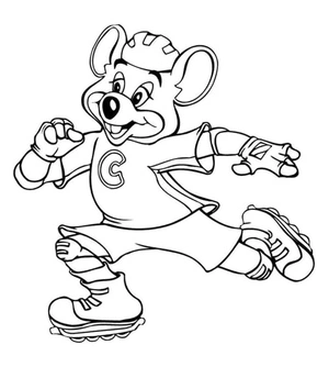 Página para Colorir Página de Colorir Infantil Grátis com Chuck E. Cheese