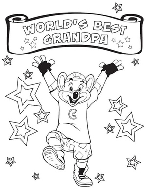Página para Colorir do Chuck E. Cheese para Imprimir