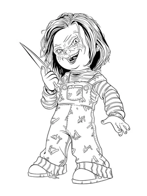 Página para Colorir Brinquedo Assassino Chucky