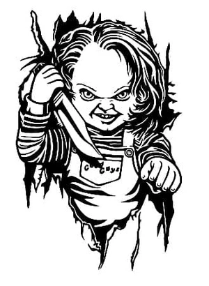 Página para Colorir Página de Colorir Grátis do Chucky