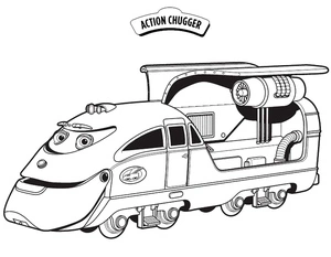 Página para Colorir Página para Colorir do Action Chugger em Chuggington