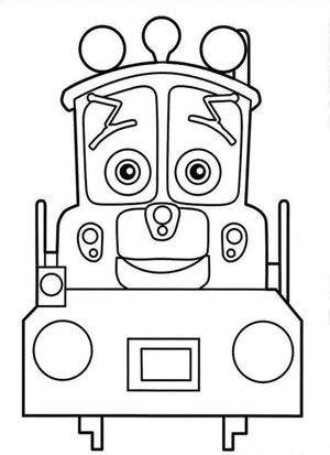 Página para Colorir Chally de Chuggington