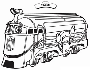 Página para Colorir Frostini da série animada Chuggington