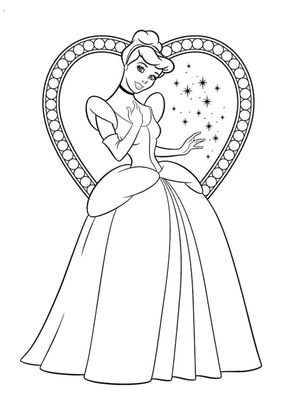 Página para Colorir Página para Colorir da Princesa Cinderela
