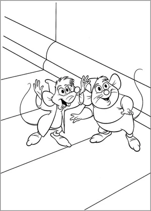 Página para Colorir Jaq e Gus