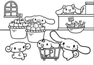 Página para Colorir Cinnamoroll Alegre