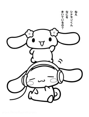 Página para Colorir Página para Colorir Cinnamoroll - Gratuita para Aproveitar