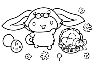 Página para Colorir de Páscoa do Cinnamoroll
