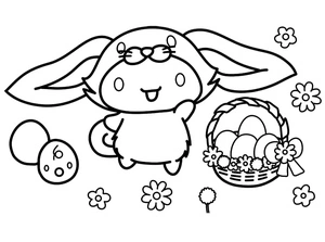 Página para Colorir Página para Colorir de Páscoa do Cinnamoroll