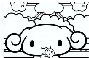 Página para Colorir Rosto do Cinnamoroll