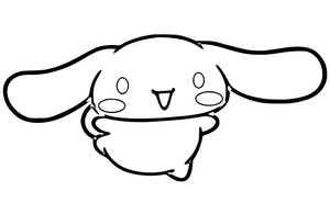 Página para Colorir Cinnamoroll cheio de alegria
