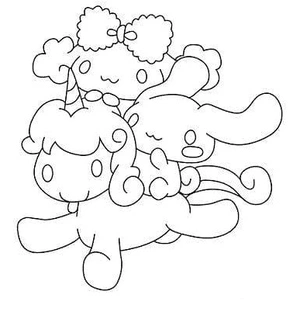 Página para Colorir Esboço da Página para Colorir do Cinnamoroll