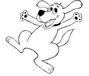 Página para Colorir Clifford Engraçado