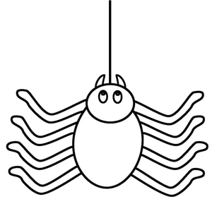 Página para Colorir Aranha Escaladora