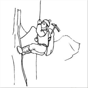 Página para Colorir Página para Colorir: Alpinista