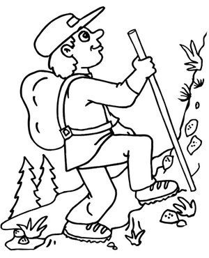 Página para Colorir Alpinista