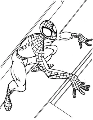 Página para Colorir Página para Colorir Homem-Aranha Escalando