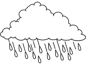 Página para Colorir Nuvem de Chuva Majestosa
