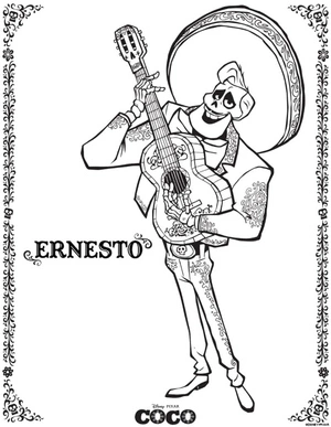 Página para Colorir Página para Colorir Ernesto de la Cruz