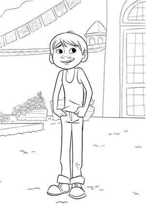 Página para Colorir Miguel Rivera de "Coco"