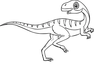 Página para Colorir Coelophysis Adorável