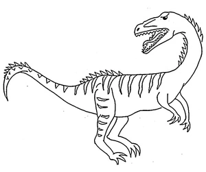 Página para Colorir Coelophysis Furioso