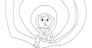 Página para Colorir Coraline Jones Básica