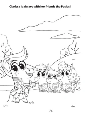 Página para Colorir Personagens de Corn and Peg