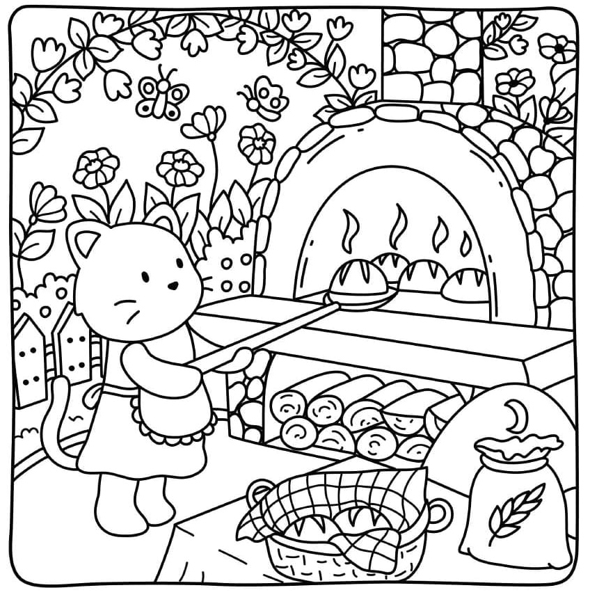 Página para Colorir Página para Colorir para Imprimir - Amigos da Casa para Crianças