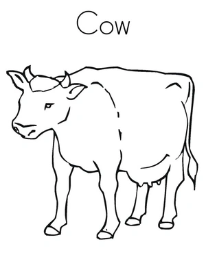 Página para Colorir Página para Colorir: Animal de Fazenda Fofo