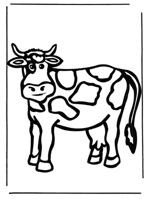 Página para Colorir Página para Colorir de Vaca para Imprimir Grátis