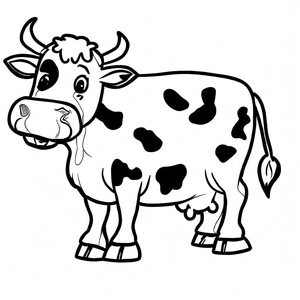 Página para Colorir Página para Colorir de Vaca para Imprimir