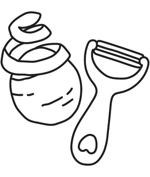 Página para Colorir Cozinha Confortável para Crianças