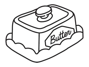 Página para Colorir Cozinha Aconchegante da Manteiga