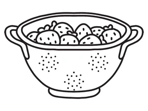 Página para Colorir Cozinha Aconchegante para Crianças
