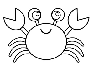 Caranguejo Feliz Adorável