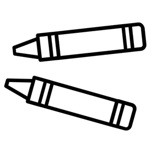Página para Colorir Um Par de Lápis de Cor