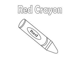 Página para Colorir Lápis de Cor Carmesim