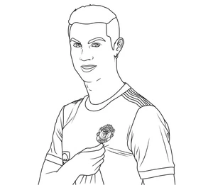 Página para Colorir Página para Colorir do Cristiano Ronaldo