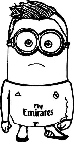 Página para Colorir Cristiano Ronaldo Minion
