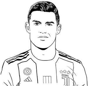 Página para Colorir Cristiano Ronaldo, o Bonitão
