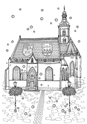 Página para Colorir Colorindo na Croácia